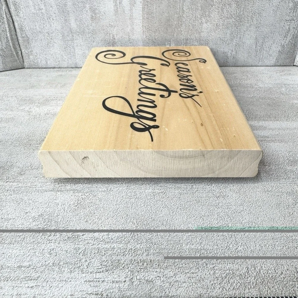 Anita's Sugarloaf 2002  X-Large Wood Mounted Rubber Stamp Season's Greetings